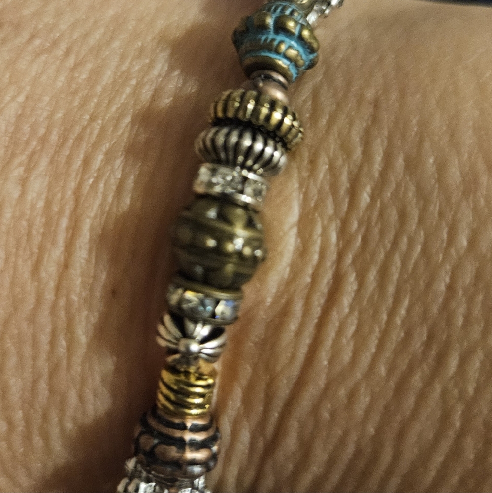 NWOT  Vintage Rustic Metals Ladies stretch Bracelet | Various Metals | Handmade - Picture 5 of 5